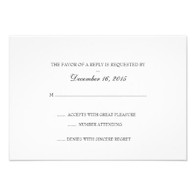 Invitation RSVP Card | Basic
