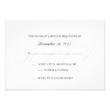 Invitation RSVP Card | Basic (RSVP)-white