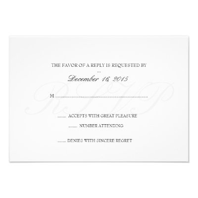 Invitation RSVP Card-RSVP | Basic-white