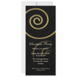 Invitation slim with swirl in gold