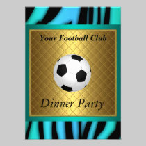 Invitation Soccer Dinner party Football invitations
