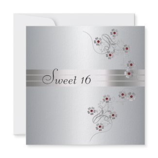 Invitation Sweet 16 Silver invitation