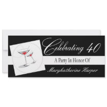 Invitation to a 40th Birthday Cocktail Party