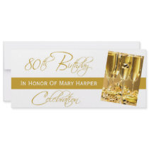 Invitation to a 80th Birthday Party Celebration by NightSweatsDiva Invitation to a 80th Birthday Party Celebration