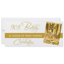 Invitation to a 90th Birthday Party Celebration by NightSweatsDiva Invitation to a 90th Birthday Party Celebration