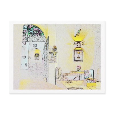 Invitation to Dinner - postcard by darenw5