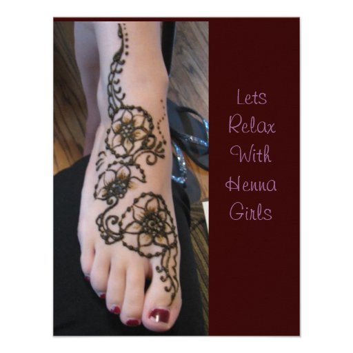 Invitation to relax henna time