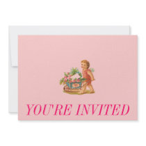 INVITATION - VICTORIAN ERA PINK INVITES by libertydogmerch INVITATION - VICTORIAN ERA PINK INVITES