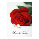 Invitation wedding card, Red Rose, Save the Date