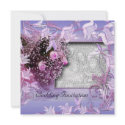 Invitation Wedding Purple Photo Floral Frame invitation