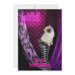 Invitation Wild Kitten on a Stool