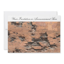 Invitation with Brick Wall Texture