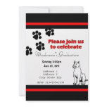 Invitation with Pather/Cougar/Puma Black and Red