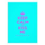 [Crown] keep calm and kiss me  Invitations