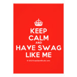 [Crown] keep calm and have swag like me  Invitations