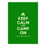 [Tent] keep calm and camp on  Invitations