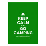 [Tent] keep calm and go camping  Invitations