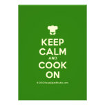 [Chef hat] keep calm and cook on  Invitations
