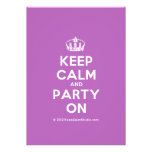 [Dancing crown] keep calm and party on  Invitations