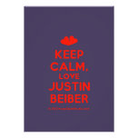 [Two hearts] keep calm, love justin beiber  Invitations