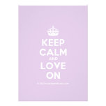 [Crown] keep calm and love on  Invitations