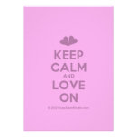 [Two hearts] keep calm and love on  Invitations