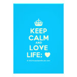 [Crown] keep calm and love life; [Love heart]  Invitations