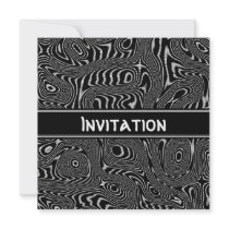 Invitations Black & White Style Zebra Running by Black_White_Style Invitations Black & White Style Zebra Running