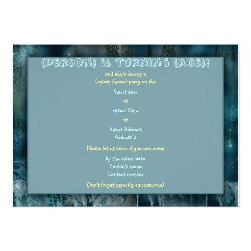 Invitations - customizable template faeries