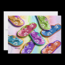 Invitations - Flip Flops Pop Art invitations