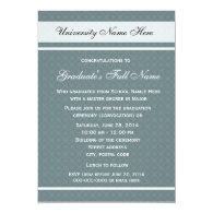 Invitations for graduation ceremony (convocation) personalized announcement