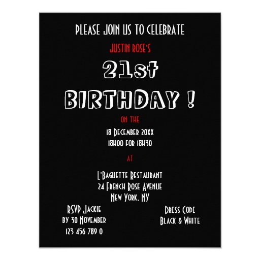 Invitations "it's party time" - customize wording