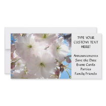 INVITATIONS Pink Blossoms Announcement Cards Event photo cards by Basleeartprintgifts INVITATIONS Pink Blossoms Announcement Cards Event photo cards