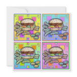 Invitations - Pop Art Burger and Fries