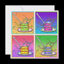 Invitations - Pop Art Cake invitations