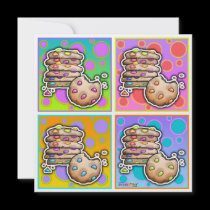 Invitations - Pop Art Cookies invitations