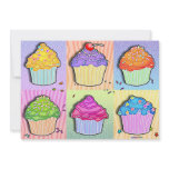 Invitations - Pop Art Cupcakes