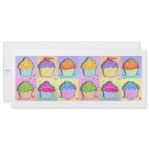 Invitations - Pop Art Cupcakes
