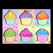 Invitations - Pop Art Cupcakes invitations