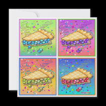 Invitations - Pop Art Piece of Pie invitations