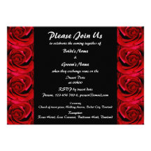 Invitations - special red black custom