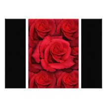 Invitations template - customizable red roses