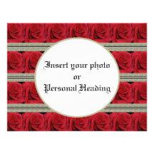 Invitations template - customizable red roses