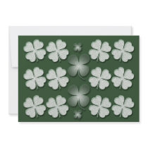 Invitations template - customizable shamrocks