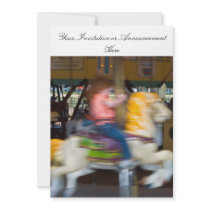 Invitations with Child on a Carousel