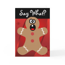 Invite gingerbread men for the best Xmas party Greeting Cards