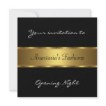 Invite Opening Night Black Gold invitations