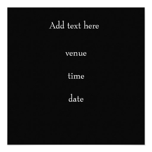 Invite Opening Night Black Red Silver