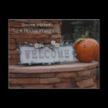 Invite To House Warming Postcard postcards