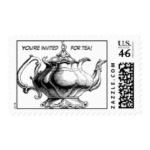 Invited for tea stamp